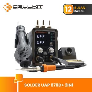 CELLKIT Solder Uap - Blower - Hot Air Gun Digital 3in1 878D+ Memory & Pengisian Daya 10W(5V2A)
