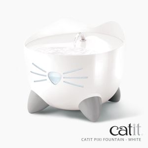 Catit Pixi Drinking Water Fountain With Led 2.5L (White / Pink / Blue / Green)