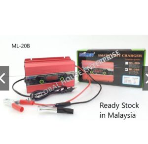 ML-20B Suoer Intelligent Lithium Battery Charger Pengecas Bateri Kereta Motorsikal Battery Car Motorcycle