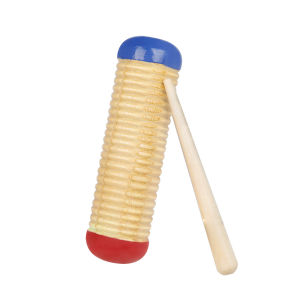 Orff Red and Blue Scratch Tube Sand Tube Kindergarten Educational Parent-Child Teaching Aids Sand Tube Toy Percussion Instrument Wooden Fish Frog #