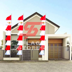 BENDERA UMBUL UMBUL WARNA WARNI 8SEGI GARUDA ZIGZAG WARNA MERAH PUTIH