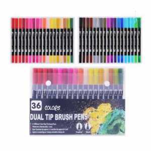 Kolorowy spidol double head drawing pen fine art watercolor set 48 colors