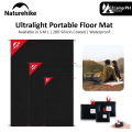 Naturehike Ultralight Portable Floor Mat 20D Double Sided Silicon Coated Plaid Cloth Camping Hiking Picnic Beach Outdoor Tent Ground Sheet Pad Waterproof Footprint Nature Hike Small Medium Large Black. 