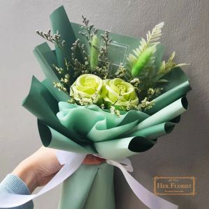 HER.FLORIST [NEW] Double Soap and Dried Flower Bouquet / Buket Bunga Sabun dan Bunga Kering Hadiah Kado (SMALL size)