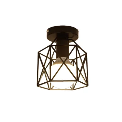 Ceiling Light Modern Iron Art Chandelier Retro Geometry Design Drop Light for Living Room Dining Room Hallway Balcony Cafe Kitchen Decorative Lighting