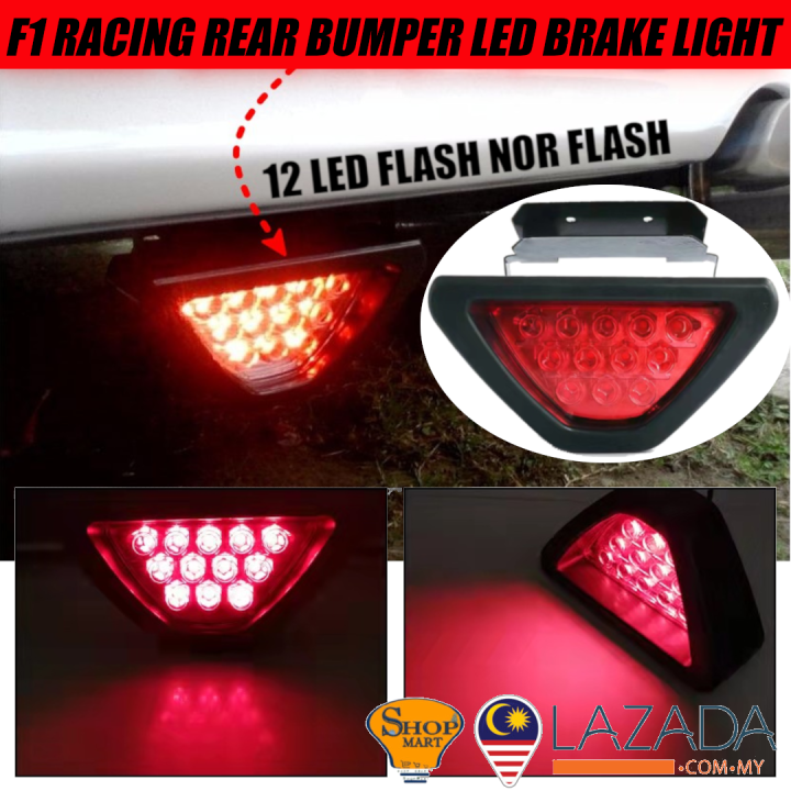 Car Brake Lamp Universal Rear Bumper Third Brake Light 12 Led F1