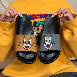 XIXITIAO Indoor slippers cartoon fun Tom Jerry outdoor couple slippers men and women genuine cat and mouse slippers summer