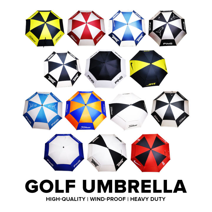 Golf Umbrella Big Size Automatic Windproof double canopy Heavy duty