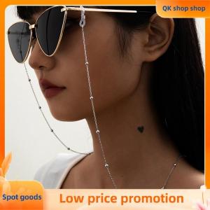 ✨QK shop✨ Fashion Metal Multifunction Glasses Beaded Glasses Chain Girl Summer Beads Hangs Mask Strap Handmade Necklace Sunglasses Lanyard