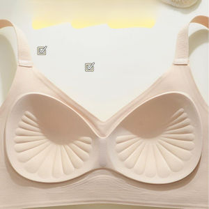 🌟Top Rated🔥Soft Support 3D Decompression Cup Push-Up Bra【软支撑果冻塑性内衣】Seamless Bra for Women Fixed Cup Thin Style Beautiful Back Push-Up Bra to Lift Big Breasts and Make Them Look Smaller