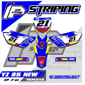 Striping YZ 85 NEW - Sticker Striping Variasi List YAMAHA YZ 85 NEW IP.F-01 Design IP Striping