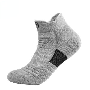 New Basketball Socks Men Sports Thickened Towel Bottom Non-slip Breathable Sweat Mens Football Long Sox Ankle Socks Black/White/Gray