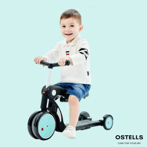 OSTELLS Multi-Function 5 in 1 Kids Scooter Bike Baby Balance Walker (with Complimentary Guiding Stick!)