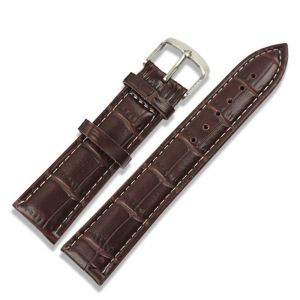 RBRY 16mm 20mm 22mm Universal Steel Buckle Genuine Leather Watch Band Strap Wrist Watchband Sweatband Sports Belt