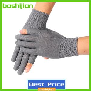 bashijian ถุงมือไนลอนแบบสัมผัสระบายอากาศได้ครึ่งนิ้วเต็มนิ้วถุงมือทำงานกลางแจ้งถุงมือบางสำหรับล่าสัตว์ยิง