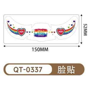 YOCKY Waterproof Rainbow Freckles Face Tattoo Disposable Long Lasting Face Temporary Tattoos Star Facial Art Makeup Stickers Pride Month
