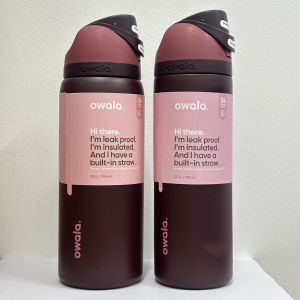 Owala FreeSip Limited Cherry Collab Insulated Water Bottle 24oz 32oz Stainless Steel Leakproof Tumbler