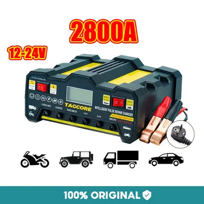 Charger Aki Otomatis Smart Intelligent Auto Repair Mobil Pengisi daya 12v24v 220W/600W Elektrik Otomatis Charger Cerdas Cepat Pengisi Daya/Charger Otomatis Aki Mobil Motor Kapal Truk Automatic Fast Smart Charger