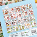 Stiker PET Seri GOTO MOMO Transparan Waterproof Aesthetic Scrapbook Jurnal 20 40 100 Lembar. Empat set gambar 25 lembar setiapnya, desain unik, tahan air, cocok untuk scrapbook dan jurnal.. 