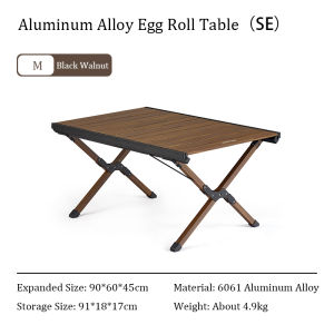 Naturehike Camping Table Folding Picnic Table Outdoor Portable Aluminum Alloy Foldable Egg Roll Table Picnic Barbecue Table Dining Table