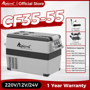 Alpicool CF Series Portable Freezer12 Volt Refrigerator Fast Cooling 12V Car Fridge Freezer -4℉~68℉ Car Cooler 12/24V DC and 100-240V AC for Outdoor Camping RV Truck Boat
