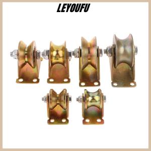 LEYOUFU V U Groove Wheel 1.2 2 2.5 Wheel Sliding Gate Casters Heavy Duty Rigid Roller For Rolling Gate