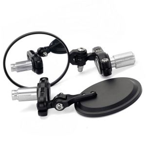 Hot !! Motorcycle Round Mirror 7/8 Handle Bar End Mirrors Side Mirror For Harley Honda Suzuki Yamaha Cafe Racer Bobber Universal 2pcs Motor Foldable Mirror
