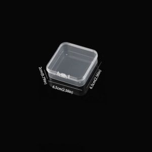 MIKIYO FASHION Multi Sizes Square Storage Box Dustproof PP Ring Storage Box  Transparent Earplug Box