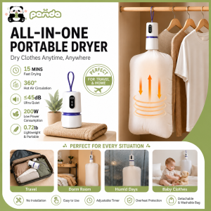 [SG STOCK]Portable household dryers foldable dehumidifiers intelligent quick dryers travel clothes quick dryers