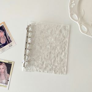 PERPE Acrylic Photo Album Water Ripple Design A5/A7/A8 Photocard Holder Practical Loose-leaf Pictures Storage Booklet Photocard Collection