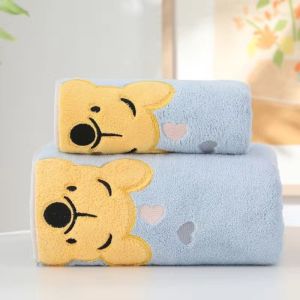 70x140cm Baby Bath Towel Quick-Drying Absorbent Bath Towels Bear Cartoon Microfiber Tuala Mandi 毛巾