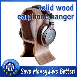 【Local delivery】 Wooden Earphone Holder Headphone Stand Headset Holder Universal Walnut Wood Arch Shape Earphone Hanger Desk Display Shelf Rack For Headphoe