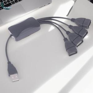 YUYIN4 1pcs USB 2.0 mở rộng cáp dữ liệu 1 nam đến 4 nữ USB Hub Splitter mở rộng cáp Power Adapter ổ cắm
