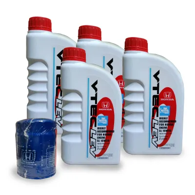 Honda Genuine Motor Oil SN 10W-30 ( 4 Liters ) Oil Change Bundle For Civic / City / Jazz / Brio / Mobilio + Honda OEM Oil Filter