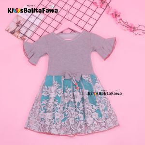 Dress Brokat Laura uk 1-8 Tahun / Dres Baju Anak Perempuan Gaun Pesta Ulang Tahun Import Brukat Tutu