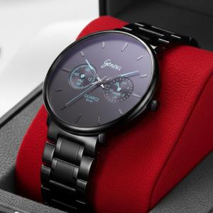 SRD Jam Tangan Pria Kasual Bisnis Asli Analog Premium New Model Terbaru Aksesoris Arloji Mens Watches Simpel Mewah Jam Tangan Cowok Keren Bergaya Kekinian Dial Tipis COD SRD -JG8