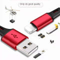 【3 In 1】Fast Charger Cable Charge Cord Nylon USB Charging Wire for Samsung Xiaomi Huawei Iphone Etc. 