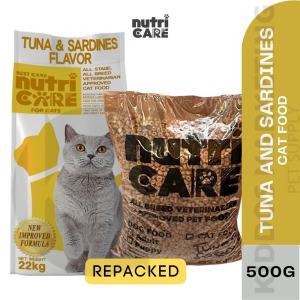 1kg Nutri Care Nutricare Organic Cat Dry Salmon Tuna Food All Stages Adult Kitten Aozi Cat (same content)