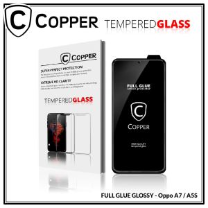 Oppo A7 - COPPER Tempered Glass Full Glue Premium Glossy