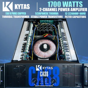 KYTAS CA38-High Power 3U Professional Amplifier 1700W × 2 Channels Bridged Series 8-4 Ohms KTV Party