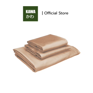Kawa ชุดผ้าปูที่นอน ผ้าปูที่นอนผ้าเย็น Kuki Tech มีปลอกหมอน และ ปลอกหมอนข้าง ในเซ็ต