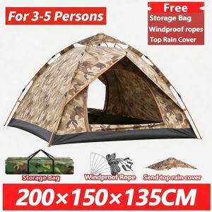 GLAMPTURE Lightweight Waterproof Pop Up Camping Tent Instant Automatic Hiking Backpack Tent For Outdoor Adventure Travel