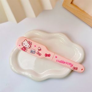 Sanrio Hellokitty Kuromi Cinnamorol Mymelody Foldable Combs Portable Hairdressing Comb Women Hair Brush Travel Massage Hairbrush