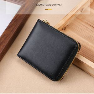 Men‘s Fashion Short Casual Zipper Wallets With Card Holder Cash Coin Holder Purse #FS-180