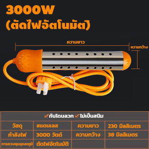 DHALUSA Health เครื่องทำน้ำอุ่น เครื่องทำน้ำร้อนแบบจุ่ม 3000w 22v0 ตัดไฟอัตโนมัติ แท่งทำความร้อนอย่างรวดเร็วอุ่นเครื่อง 10 นาที