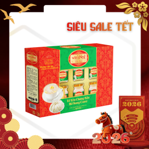 (Hộp quà tết) Yến Sào winsNest Tổ Yến Chưng Sẵn Bổ Sung Canxi 20% (6 Lọ/Hộp)