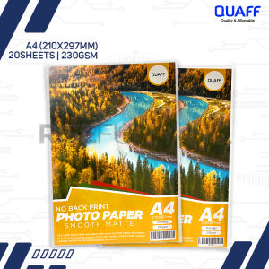 Risefully A4 size QUAFF Tree Type Photo Paper Inkjet Paper 230gsm (Matte) 20sheets per pack