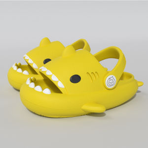 Home-use baby anti-slip thick-soled sandals childrens parent-child strap shark clogs summer 3D kids flip-flops