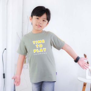 Lily And Clark Kaos Anak Laki-Laki Warna Sage Green List - KLC73