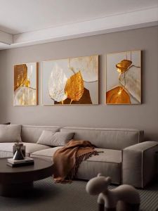 Modern minimalist living room decorative painting stylish wall art for bedroom and dining room Nordic style sofa background wall triptych